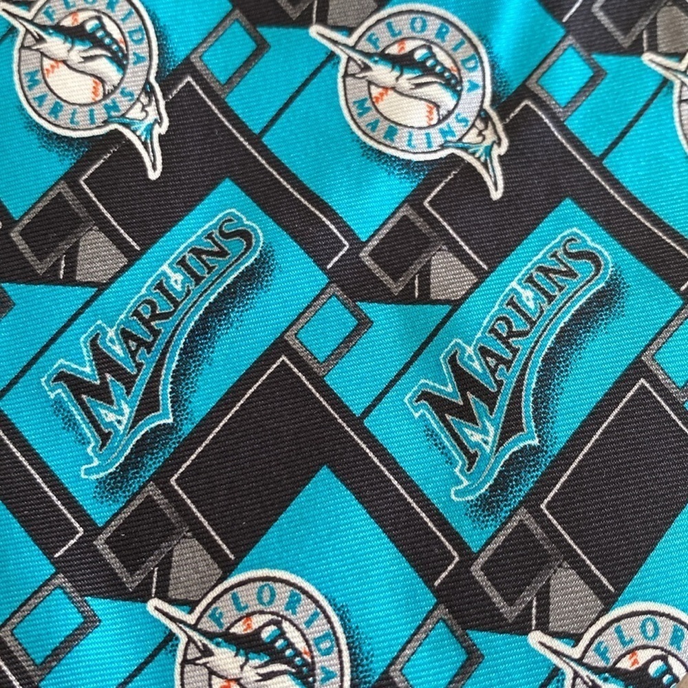 Florida Marlins Diagonal Silk Tie